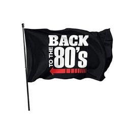 80's Eighties Retro Party Flags 3' x 5'ft Outdoor Banners 100D Polyester High Quality Vivid Color With Two Brass Grommets