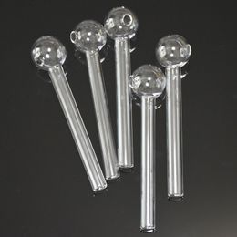 14cm Lengthen 3cm Diameter Ball Clear Glass Oil Burner Pipe Oil Nail Burning Jumbo Concentrate Pipes Thick Transparent Great Smoking Accessories Wholesale