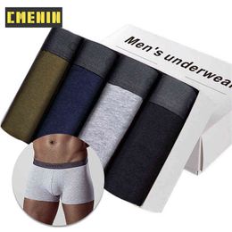 4PCS Underwear Men Boxer Men's Panties Men Underwear Boxer Homme Cotton Men's Shorts Underwear boxer shorts ropa interior hombre H1214