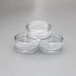 2021 3ML Clear Base Empty Plastic Container Jars Pot 3Gram Size For Cosmetic Cream Eye Shadow Nails Powder Jewellery