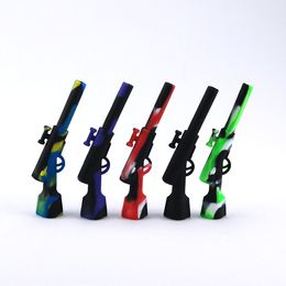 Mini Rifle Silicone Tobacco Pipe Silicones Smoking Set from Radiant Factory