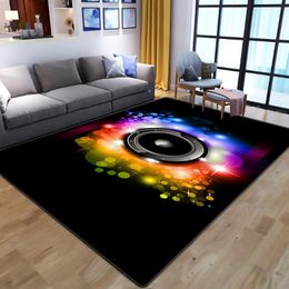 Carpets 3D Music Carpet Home Living Room Large Rug Bedroom Bathroom Kids Parlour Hallway Floor Mat Soft Velvet Area Rugs Customised