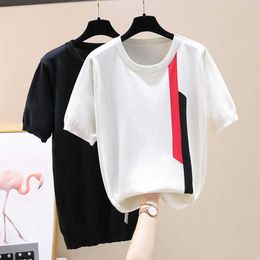 oversize women's sweaters woman sweaters Casual o-neck short Sleeve chic loose sweater basic thin female women's jumper 210604