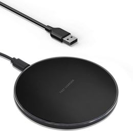 Fast Wireless Charger Charging Pad, Inductive Wireless Charging Station 15 W Qi Charger with USB-C Cable for iPhone Smart Cell Mobile Phone Best quality
