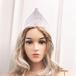 Pattern Fashion Shining Jewellery Crystal White Snow Princess Noble And Retro Crown Headwear Gift Accessories Hair Clips & Barrettes