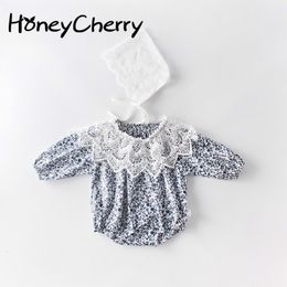 Girls Bodysuit Crawling Clothes For borns With Small Fragments Can Take Off Bud Collar, Butt Shirt And Three-piece 210515