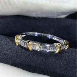 Luxury 24K Gold Lab Diamond Ring 100% Original 925 sterling silver Engagement Wedding band Rings for Women Bridal Fine Jewelry258n