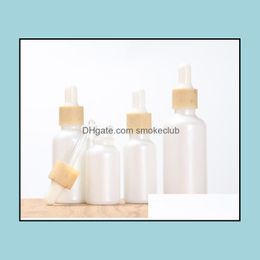 Bottles Packing Office School Business & Industrial 15Ml 30Ml 50Ml Frosted Amber White Dropper With Cap 1Oz Glass Essential Oil Bottle Drop
