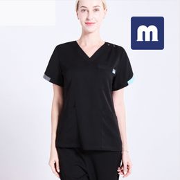 Medigo-077 Women's Two Piece Pants Women Scrubs Tops+pant Men hospital Uniform Surgery Scrubs Shirt Short Sleeve nurse uniform Pet grey's anatomy Doctor Workwear