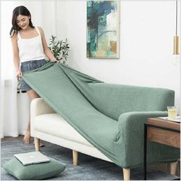 1/2/3/4 Seaters Elastic Universal Sofa Cover Knitted Thicken Stretch Slipcovers for Living Room Couch Cover Armchair Cover 211102