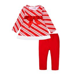 Christmas Children's Sets Baby Girls Long Sleeve Top + Pants Clothing Autumn Winter Kids Boy Girl Suit Clothes 210429