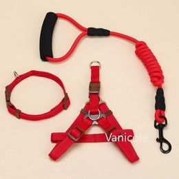 Dog Collars & Leashes Traction Rope Pet Harness Small Large Dogs Pull Adjustable Dog-Leash Running Leash Training Collar HarnessT9I001469