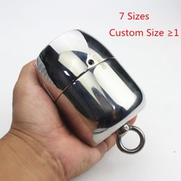 New Design weight Cockring Scrotum Pendant Stainless Steel Cock Ring Restraint Testicle Penis Pendants Ball Strethcers Sex Toys for Men 7 Sizes to Choose BB2-2-163