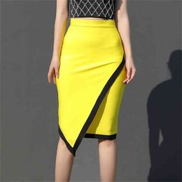 Bandage Skirts Women Summer Woman Knee Length Vintage Sexy Pencil Harajuku Party Clothes Plus Size 210619