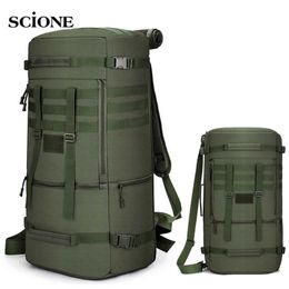 60L 50L Hiking Backpack Camping Bag Tactical Mountaineering Climbing Molle Nylon Army Bags Travel Outdoor Military Bag XA808WA Q0721
