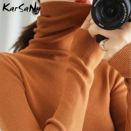 Women's Sweater Winter Clothe Black Turtleneck s Warm Turtlenecks Pullover Autumn Pull 211120