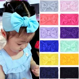 Solid Plain Nylon Baby Headband,Nylon Bows Headband,Nylon Baby Headband Girls Handmade Knotbow Headbands Kids Headwear