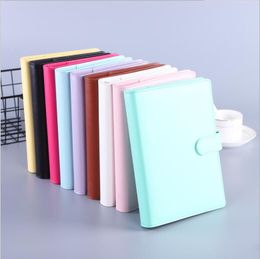 A6 Creative Waterproof Macarons Binder Hand Ledger Notepads Shell Loose-leaf Notepad Diary Stationery Cover School Office Supplies