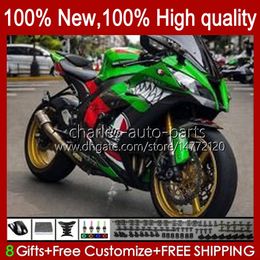 Motorcycle Bodys For KAWASAKI NINJA ZX1000C ZX-10R ZX 10R 10 R 1000 CC 08-10 Bodywork 56No.0 ZX10 1000CC ZX10R 08 09 10 ZX1000 2008 2009 2010 Fairing Kit Shark Fish