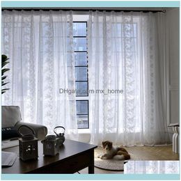 Curtain Deco El Supplies Home Gardencurtain & Drapes Europe Embroidery Lace Sheer For The Living Room Bedroom White Tulle On Windows Kitchen