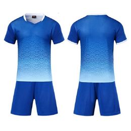 2021 Custom Soccer Jerseys Sets smooth Royal Blue football sweat absorbing and breathable children's training suit Jersey 22