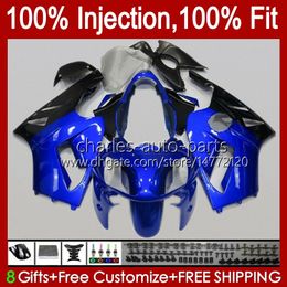 Injection Mould Fairings For KAWASAKI NINJA ZX1200 C ZX 1200 12R 1200CC ZX 12 R 1200 CC 00-01 Bodywork 2No.34 ZX1200C ZX12R 00 01 ZX-12R 2000 2001 OEM Body Kit blue glossy blk