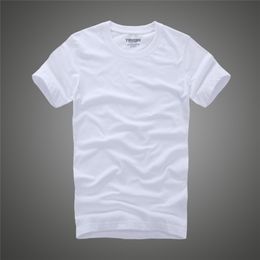 Men Tshirt 100% Cotton Solid Colour O-Neck Short Sleeve T shirt Male High Quality 220304