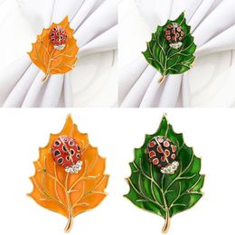 Napkin Rings Set Of 6 For Dining Table Designed With Leaf Shape Farmhouse Style Thanksgiving Holiday Decor