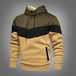 Autumn Men Sweatshirts Patchwork Casual Hoodie Male Thick Hoodies Hip Hop Streetwear Hooded Pullover Men S-5XL