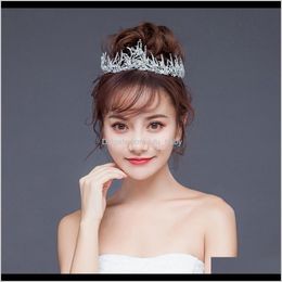 Us Warehouse Bridal Headbands Tiara Crown With Rhinestone And Simulated Pearl Wedding Headpiece Jewellery Hair Accessoires For Women Mzl Loc9Y