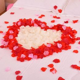 fake rose petals Australia - Decorative Flowers & Wreaths 100pcs  Bag Artificial Rose Petal DIY Fake Romantic Flower Leaf For Wedding Party Home Decoration UEJ