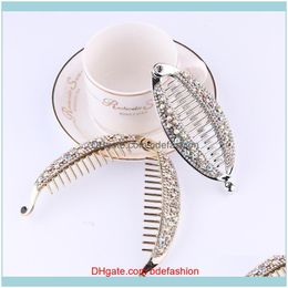 Hair Jewelryhair Clips & Barrettes Crystal Rhinestone Fish Shape Claw Jewelry Hairpins Aessories For Women Drop Delivery 2021 Halda