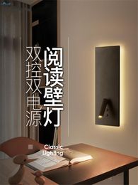 Modern Nordic Universal Rotating Wall Lamps Bedside Study Reading Sconce Lights Bedroom Dual Drive Led El Club Fixtures