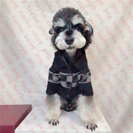 Pet Denim Jacket Dog Apparel Classic Plaid Pets Coat Shirt Fashion Label Dogs Jackets Clothing