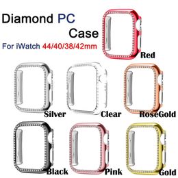 Luxury Bling Crystal Diamond Full Cover Protective Cases Hard PC Bumper For Apple Watch iWatch series 6 5 4 3 2 44mm 42mm 40mm 38mm