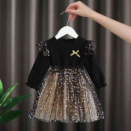 Cartoon Mouse Dress Girl Kids Clothes blackless Baby Girl Birthday Outfits Dresses Girl Party Dress for kid 1 2 3 4 5 6 Years Q0716