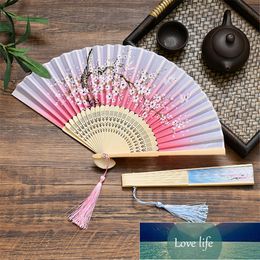 Silk Fan Chinese Japanese Style Folding Fan Home Decoration Ornaments Pattern Art Craft Gift Wedding Dance Hand Fan Factory price expert design Quality Latest