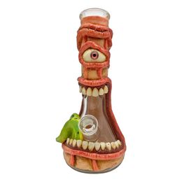 hotselling hand painted monster glass smoking water pipe from china factory,glass bongs wholesale