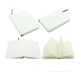 Notepads A5 Sublimation Journals with Double Sided Tape Thermal Transfer Notebooks DIY White Blanks Faux Leather Journal A02