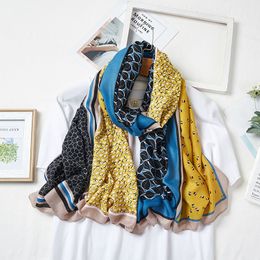 180*90cm Scarfs for Ladies Autumn Cotton Fine Cashew Colour Matching Retro Leopard Print Long Scarf Decorated Thin Shawl