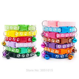 Wholesale 24Pc Safety Casual Dog Collar Neck Strap Fashion Adjustable With Bell Pet Collar Delicate Dog Cat Breakaway Pet Shop 210325