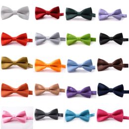 Classic Kid Bowtie Boys Grils Baby Children Bow Tie Fashion 35 Solid Colour Mint Green Red Black White