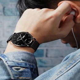 Orologi da polso gioventù ultra-sottile orologio studente tendenza meccanico al quarzo impermeabile semplice elettronico