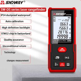 Sndway laser rangefinder distance Metre 40m 50m 70m 100m 120m electronic roulette digital trena laser tape ure range finder 210719