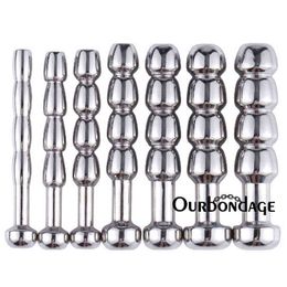 NXY Sex Adult toy Ourbondage 7 Type Stainless Steel Beads Shape Urethral Sounds Catheter Male Penis Plug Sounding Dilator Toy For Men 1123