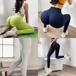 2021 Women Sexy Fitnes peach butt SeamlLeggings Push Up Leggins Running Gym Pants letter High elasticity Sport Yoga Set X0629