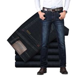 SULEE Brand Spring Autumn Jean Slim Regular Fit Stretch Jeans Pantalones Business Smart Casual Solid Men 211111