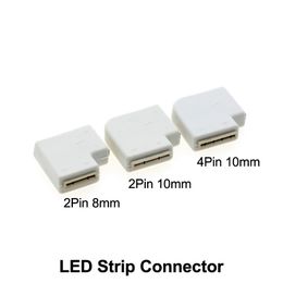 LED Strip Connector 2pin 8mm 10mm 4pin 10mm Connectors No need soldering for Sinlge Colour RGB Led Stripe Lights