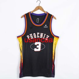 All embroidery 6 styles jersey 3# PAUL 2022 season black basketball jersey Customize men's women youth add any number name XS-5XL 6XL Vest