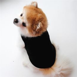매력 강아지 chien 조끼 귀여운 강아지 의류 동물 티셔츠 애완 동물 용품 고양이 옷 얇은 환기 여름 단색 조끼